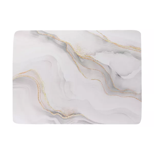 Tapis de bain caoutchouc naturel antidérapant (45 x 60 cm) Iconic Blanc