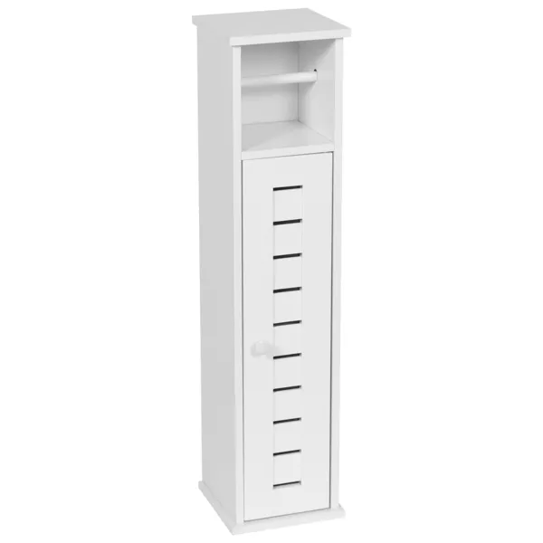 Toiletpapierhouder meubelstuk met opslagruimte (H75 cm) Santorin Wit