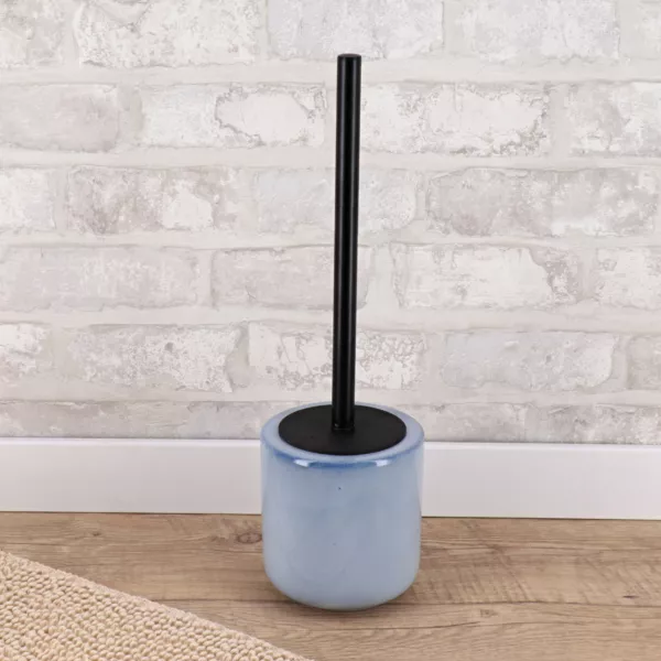 Gelakte stenen WC-borstel Pietra Blauw