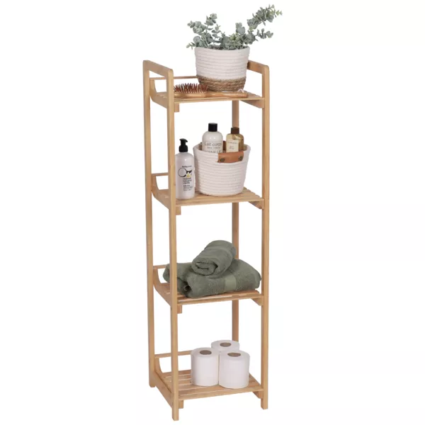 Meuble rangement bambou 4 étagères (30 x H104 cm) Harmonie Naturel