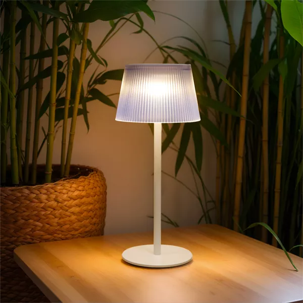 Solar-Tischleuchte Outdoor/USB (H20 cm) Katy Weiß