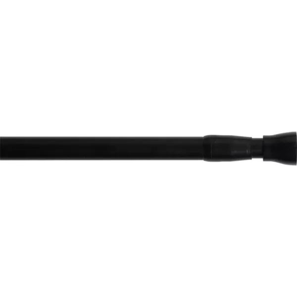 Tringle autobloquante extensible ronde (L70 - 120 cm / D22 mm) Pression Noir satiné