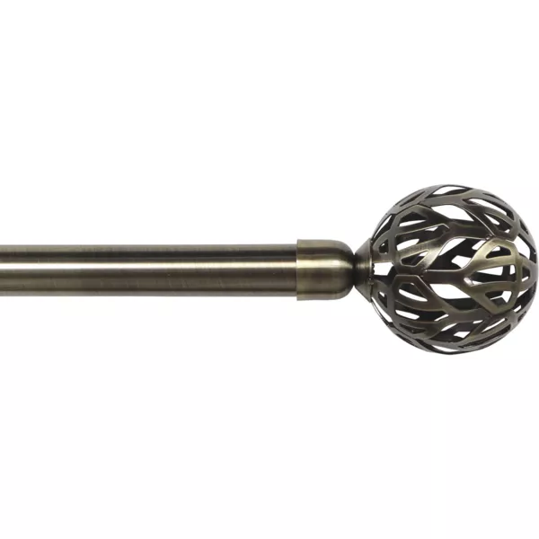 Uitschuifbare gordijnroede set (L120 - L210 cm / D19 mm) Retro Brons