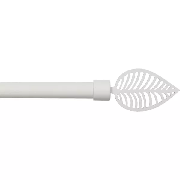 Kit de tringle rideau extensible (L210 - L380 cm / D19 mm) Amazonia Blanc mat