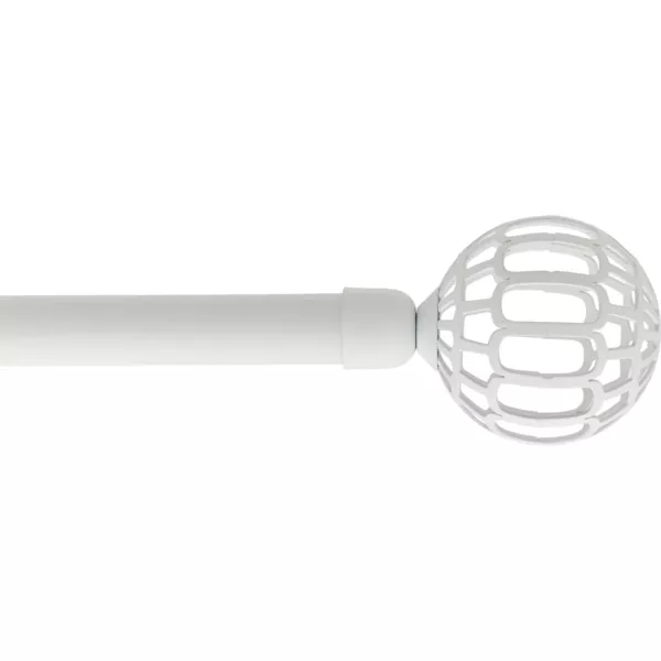 Kit de tringle rideau extensible (L120 - L210 cm / D19 mm) Facette Blanc mat