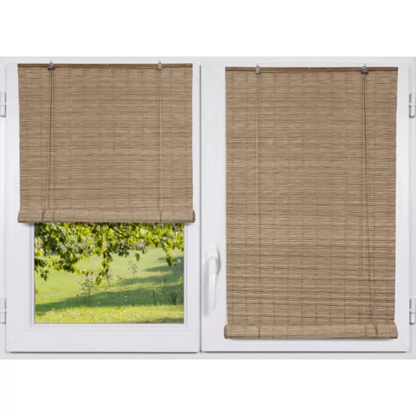 Store enrouleur extérieur effet rotin (150 x 180 cm) Tanoa Beige