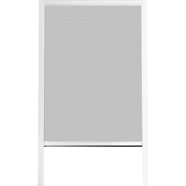 Rullegardin myggenet til vindue med justerbar ramme (130 x 160 cm) Moustyk Hvid