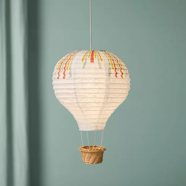 Heißluftballon Kinderzimmer Papier (H40 cm) Serpentin Mehrfarbig