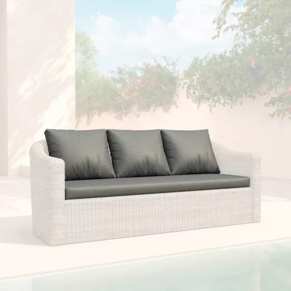 Ersatzpolsterbez�ge f�r Gartensofa 3-Sitzer Calvi Dunkelgrau