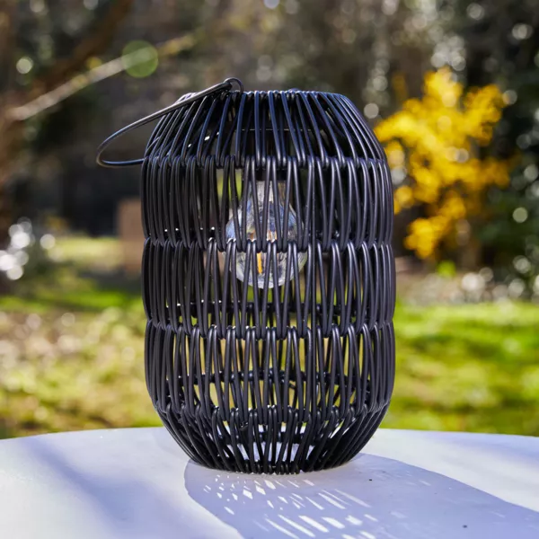 Lanterne de jardin solaire LED (H24,5 cm) Toscane Noir