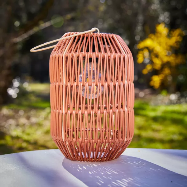 Linterna de jardín solar LED (H24,5 cm) Toscana Terracotta