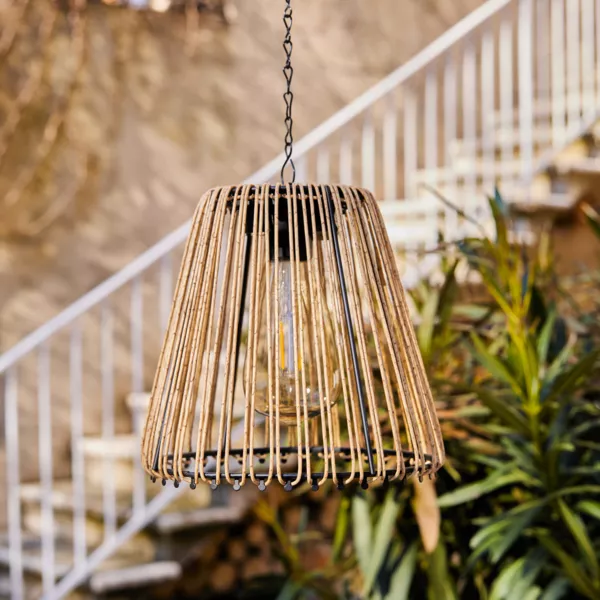 Suspension de jardin solaire LED (D17,5 cm) Calabre Doré