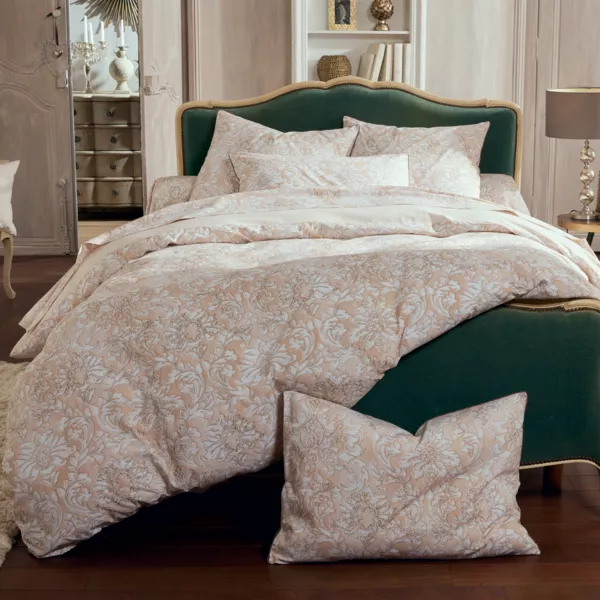 Funda nórdica de percal de algodón (240 x 220 cm) Palazzo Beige