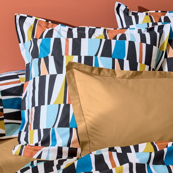 Taie d'oreiller carrée coton (65 x 65 cm) Pietro Multicolore