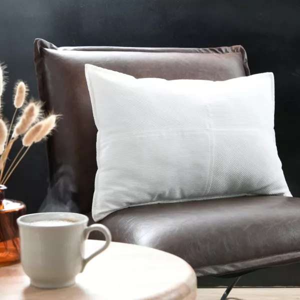 Rechthoekig fluwelen kussen (40 x 60 cm) Dandy Roomwit