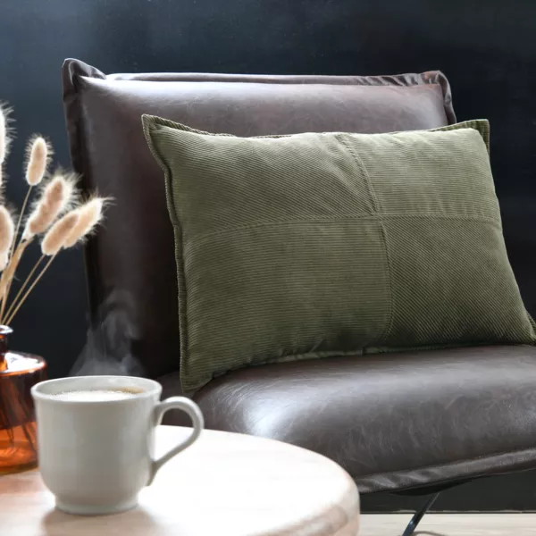 Rechthoekig fluwelen kussen (40 x 60 cm) Dandy Khaki Groen