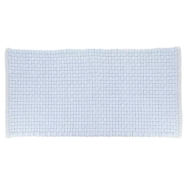 Tapis de bain microfibre (45 x 90 cm) Maille Bleu clair