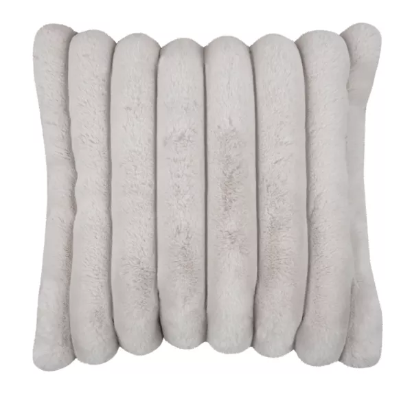 Coussin carré fausse fourrure (45 x 45 cm) Polary Beige