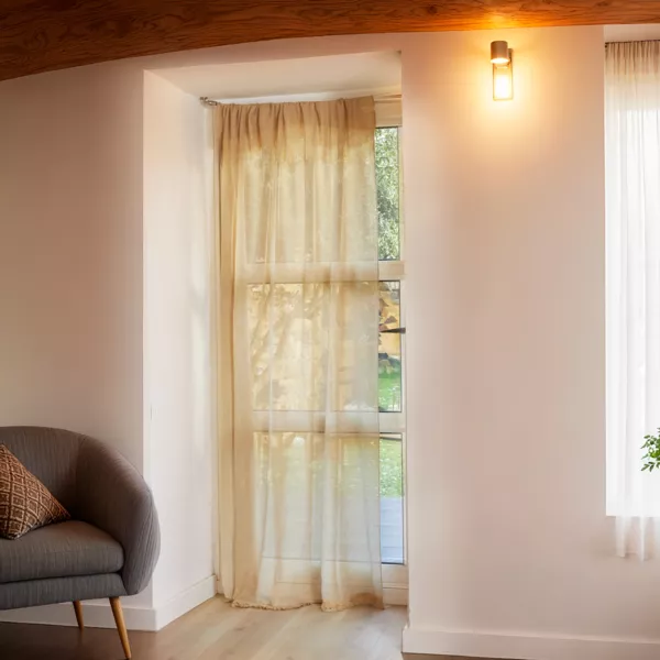 Rideau de porte tissé (135 x 225 cm) Natural Taupe