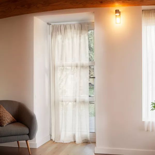 Geweven deurgordijn (135 x 225 cm) Natural Cremeweiß