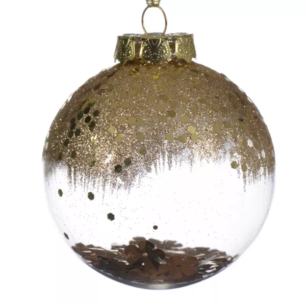 Lot de 12 boules de Noël transparentes (D80 mm) Zéli