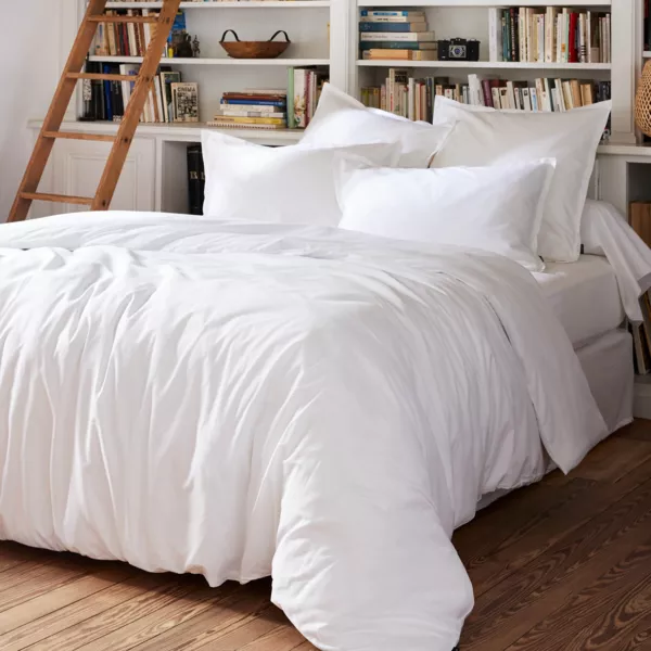 Funda nórdica de algodón percal (240 cm) Cali Blanca