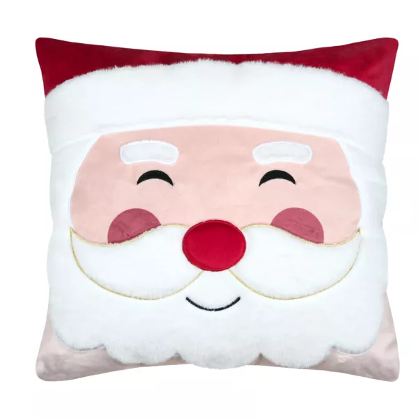 Coussin de Nol carr (45 x 45 cm) Hohoho Joyeux Nol Rouge