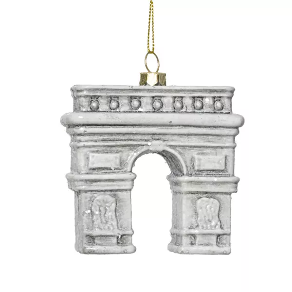 Suspension de Noël (H16 cm) Arc de Triomphe Gris