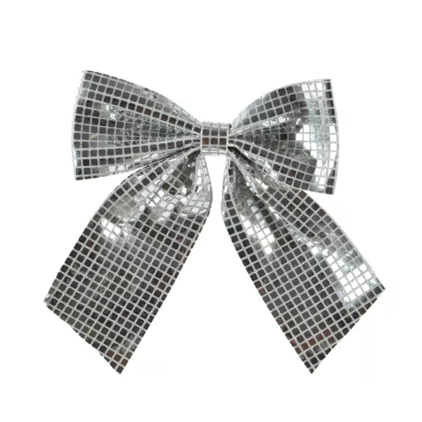 Grote Kerststrik (H34 cm) Disco Zilver