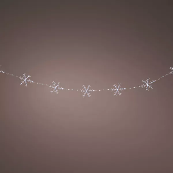 Guirlande lumineuse 2,25 m 160 micro LED Cristaux de neige Blanc froid