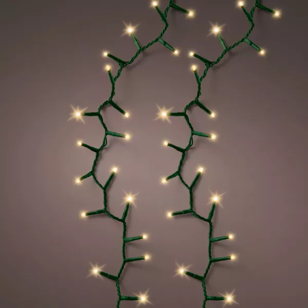 Guirlande lumineuse 16 m 750 LED câble vert Luxe Blanc chaud Champagne