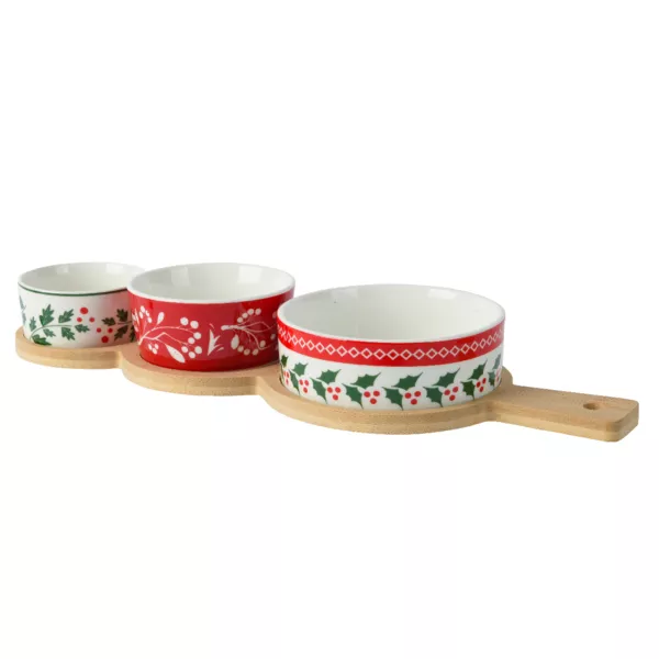 Set à tapas 3 bols (12 x 35 cm) Magie de Noël Multicolore