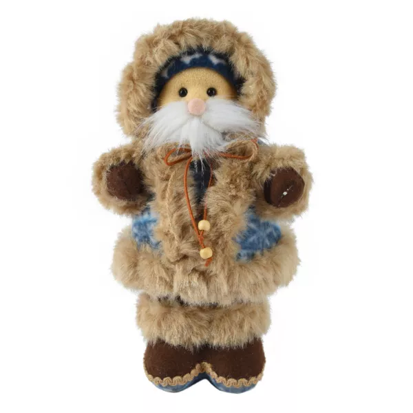 Julefigur (H32 cm) Eskimo blød pels Beige