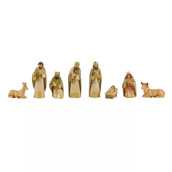 Lot de 8 santons (Hauteur 20 cm) de Léonard