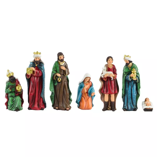 Lot de 7 santons (Hauteur 25 cm) de Noam
