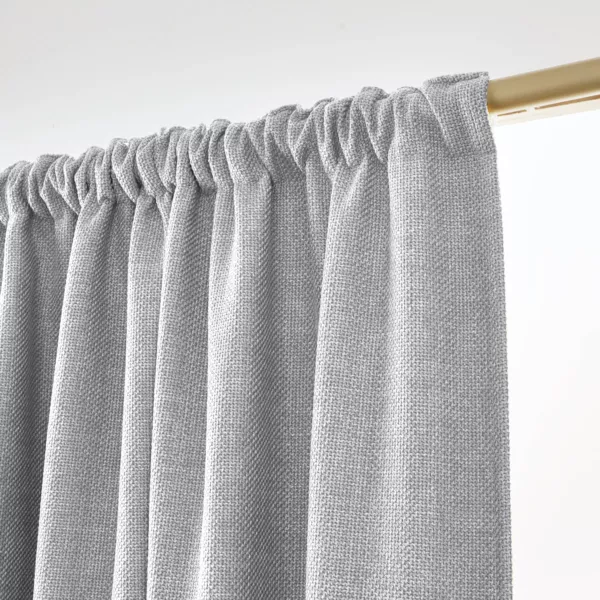 Halbverdunkelnder Thermovorhang mit Kr�uselband oder Stangendurchzug (180 x 260 cm) Alba Grau