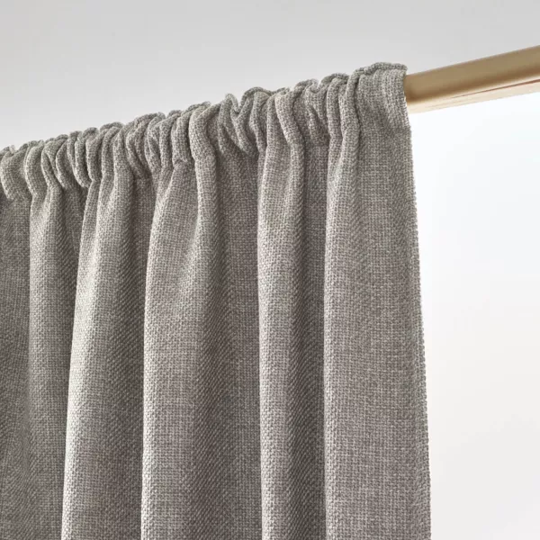 Halbverdunkelnder Thermovorhang mit Kr�uselband oder Stangendurchzug (180 x 260 cm) Alba Taupe