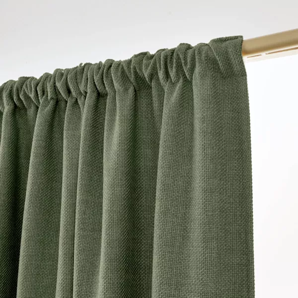 Cortina térmica oscurecedora con cinta fruncidora (140 x 240 cm) Alba Verde Kaki