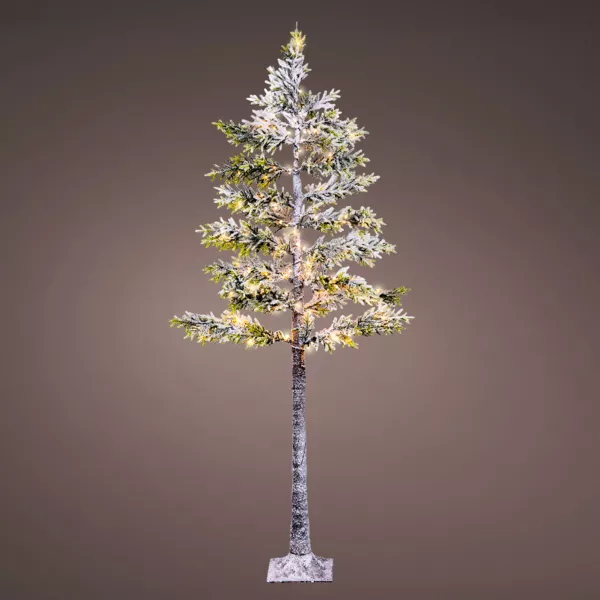 Arbre lumineux 96 LED (H180 cm) Épicéa branches givrées Blanc chaud