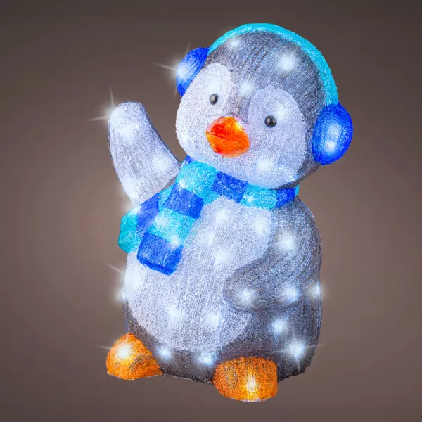 Pingouin lumineux 70 LED (H64 cm) Frizmo Blanc froid