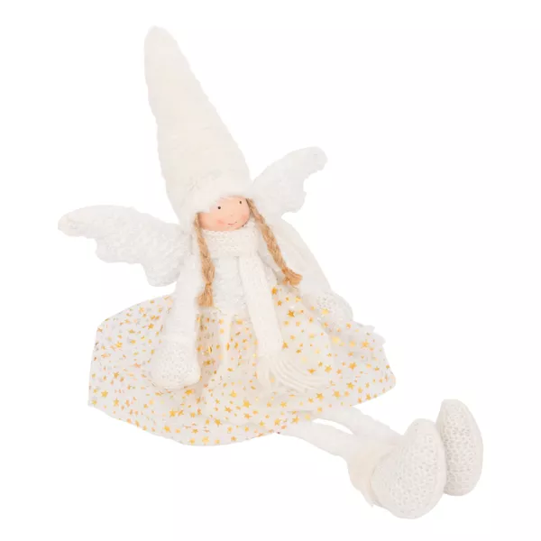Poup�e de No�l (H56 cm) Sweet Angel Blanc et dor�