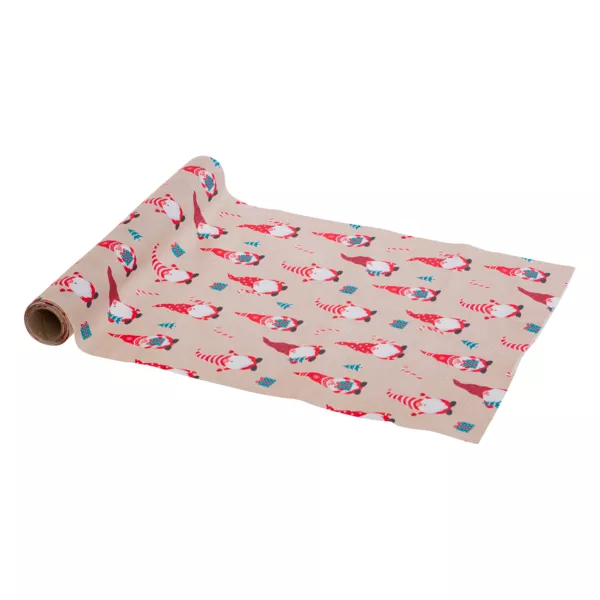 Chemin de table Nol (300 x 28 cm) Lutins de Nol Beige et rouge