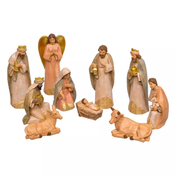 Lot de 10 santons (Hauteur 15 cm) De Tilana