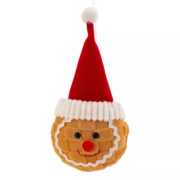 Adorno de Navidad colgante (H18 cm) Cabeza de Galleta de Jengibre Caramelo