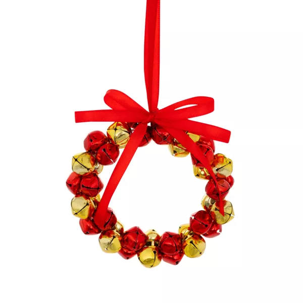 Decorazione natalizia da appendere in metallo (D10,5 cm) Campanelli Rosso