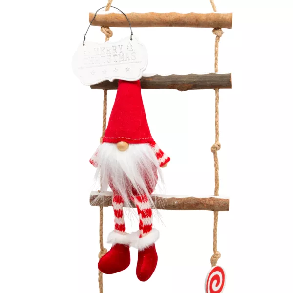 Holzleiterzum Aufh�ngen (H115 cm) Die frechen Wichtel Rot