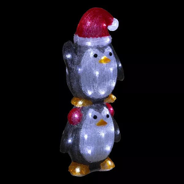 Pingouins lumineux 50 LED (H49 cm) Les copains clignotants Blanc froid