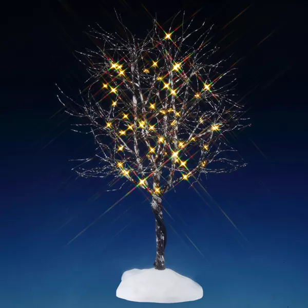 Accessoire Lemax lumineux (H24 cm) Arbre Noyer blanc doré