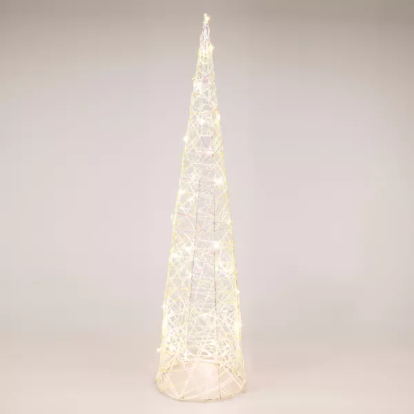 C�ne lumineux sur piles 40 micro LED (H80 cm) �clats Blanc chaud