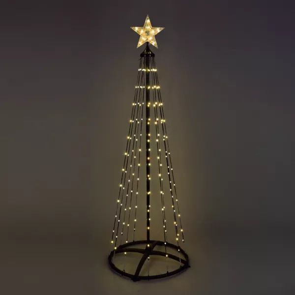 Cône lumineux Digital 550 Micro Led (H300 cm) Twinkling Noir et blanc chaud